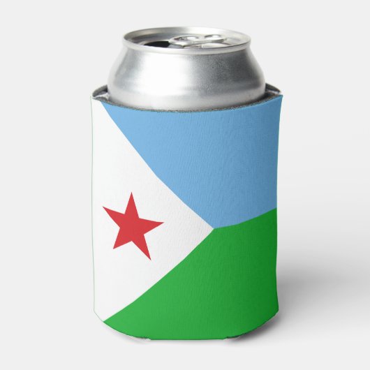 Djibouti Flag Blikjeskoeler (Blikje Voorkant)