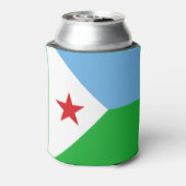 Djibouti Flag Blikjeskoeler (Blikje Achterkant)