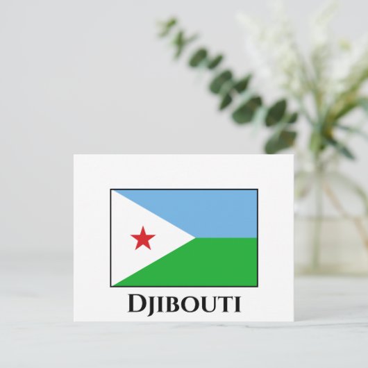 Djibouti Flag Briefkaart (Staand voorkant)