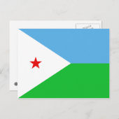 Djibouti Flag Briefkaart (Voorkant / Achterkant)
