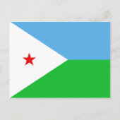 Djibouti Flag Briefkaart (Voorkant)