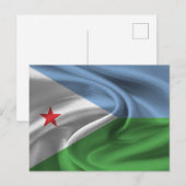 Djibouti Flag Briefkaart (Voorkant / Achterkant)