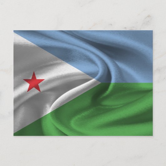Djibouti Flag Briefkaart (Voorkant)