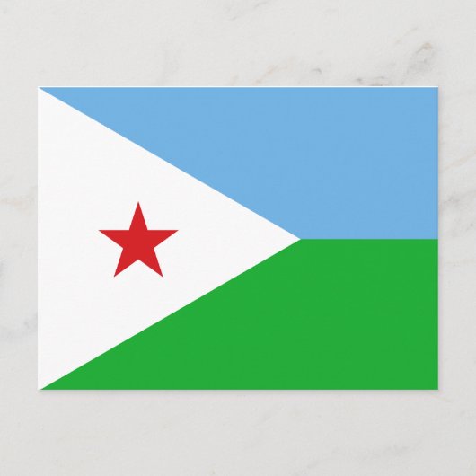 Djibouti Flag Briefkaart (Voorkant)