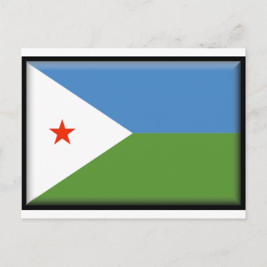 Djibouti Flag Briefkaart (Voorkant)