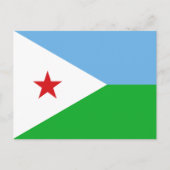 Djibouti Flag Briefkaart (Voorkant)
