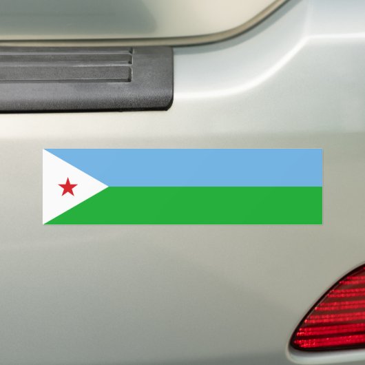 Djibouti Flag Bumpersticker (Op auto)