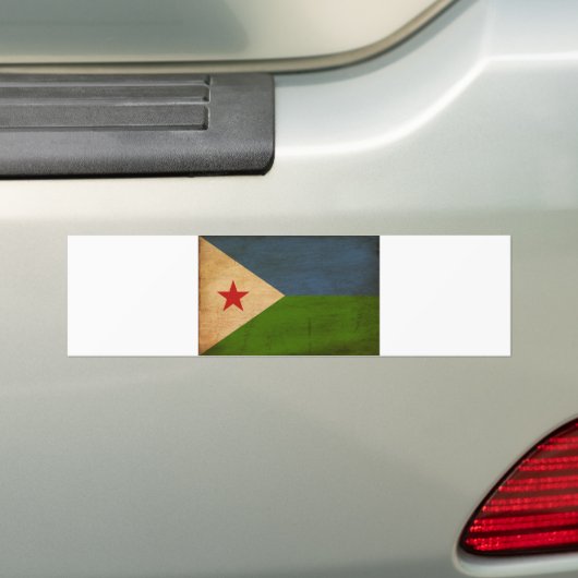 Djibouti Flag Bumpersticker (Op auto)