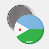 Djibouti Flag Charming Patriotic Magneet (Voorkant / Achterkant)
