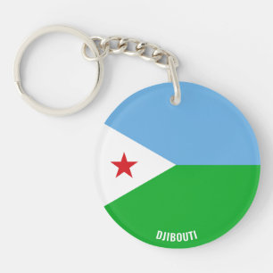 Djibouti Flag Charming Patriotic Sleutelhanger