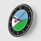 Djibouti Flag Elegant Ronde Klok (Hoek)