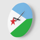 Djibouti Flag Grote Klok (Hoek)