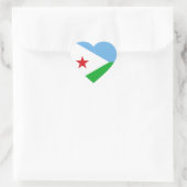 Djibouti Flag Hart Sticker (Tas)