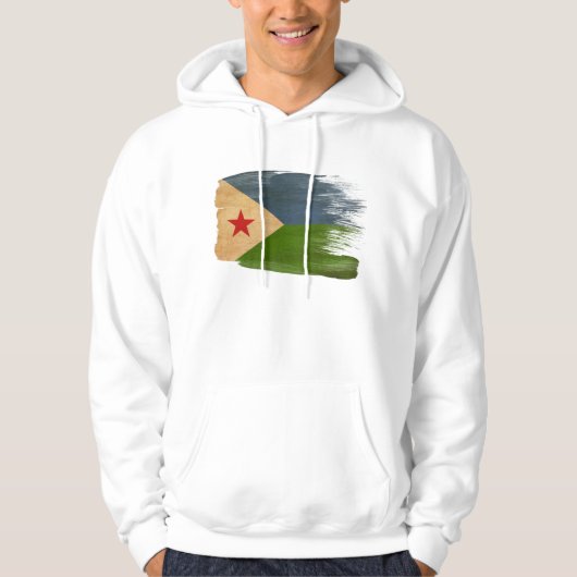 Djibouti Flag Hoodie (Voorkant)