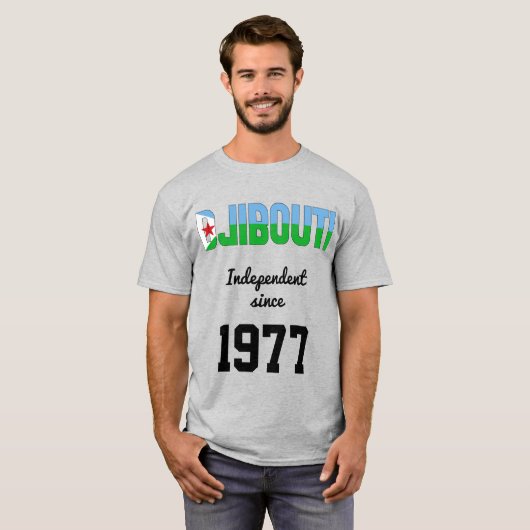 Djibouti Flag Independence Celebration T-Shirt (Voorkant volledig)