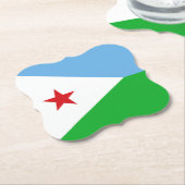 Djibouti Flag Kartonnen Onderzetters (Gekanteld)