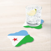 Djibouti Flag Kartonnen Onderzetters (Insitu)