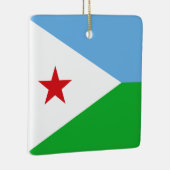 Djibouti Flag Keramisch Ornament (Rechts)