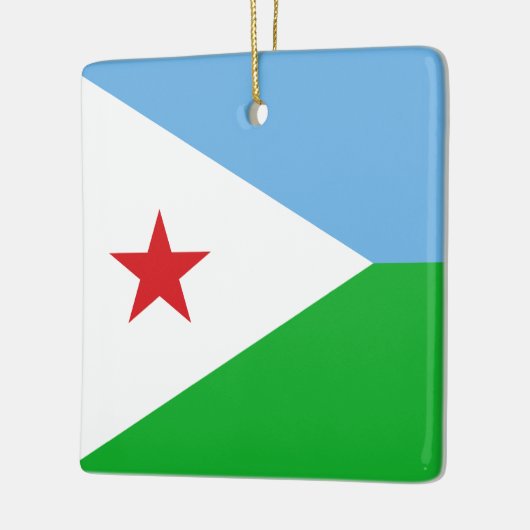 Djibouti Flag Keramisch Ornament (Links)