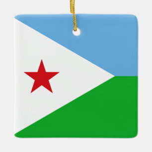 Djibouti Flag Keramisch Ornament