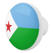Djibouti Flag Keramische Knop (Rechts)