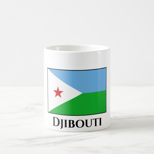 Djibouti Flag Koffiemok (Center)