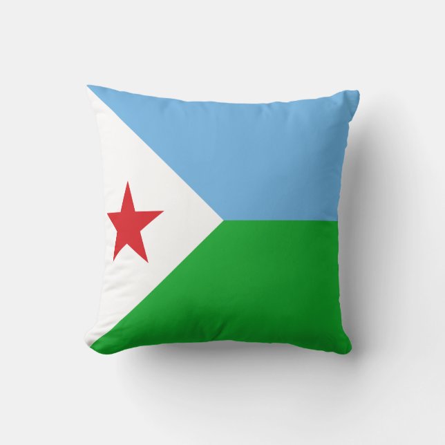 Djibouti Flag Kussen (Voorkant)
