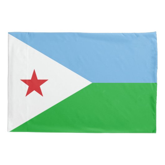Djibouti Flag Kussensloop (Achterkant)