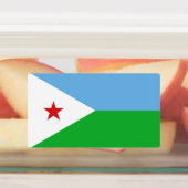 Djibouti Flag Labels (Aangebracht)