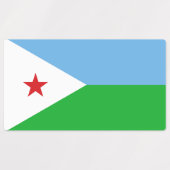 Djibouti Flag Labels (Design 2)