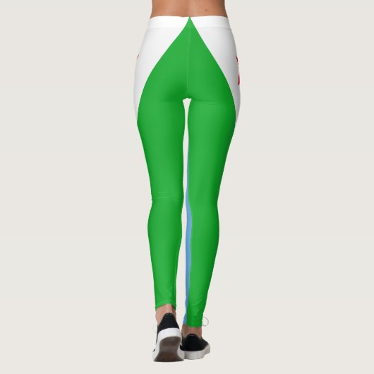 Djibouti Flag Leggings (Achterkant)