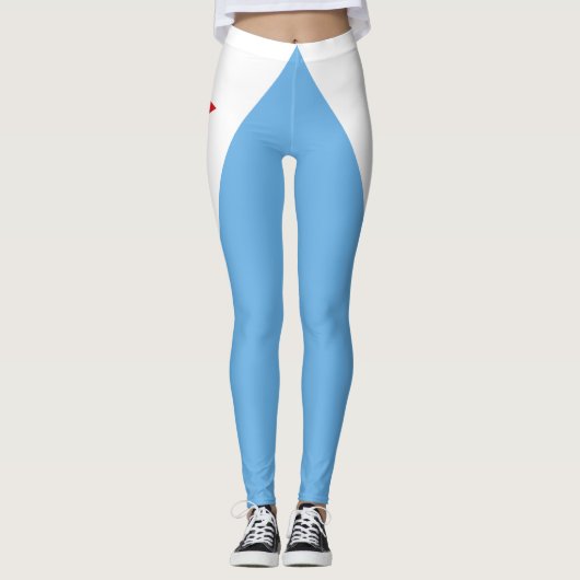 Djibouti Flag Leggings (Voorkant)