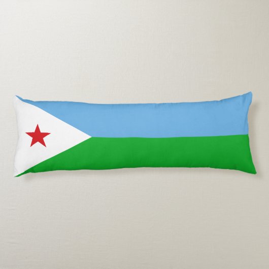 Djibouti Flag Lichaamskussen (Achterkant)