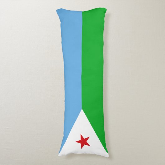 Djibouti Flag Lichaamskussen (Voorkant Verticaal)