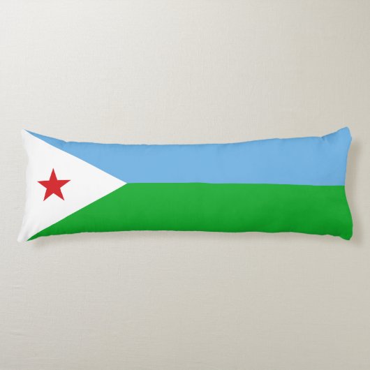 Djibouti Flag Lichaamskussen (Voorkant)