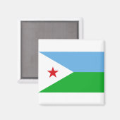 Djibouti Flag Magneet (Voorkant / Achterkant)
