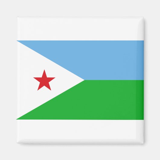 Djibouti Flag Magneet (Voorkant)