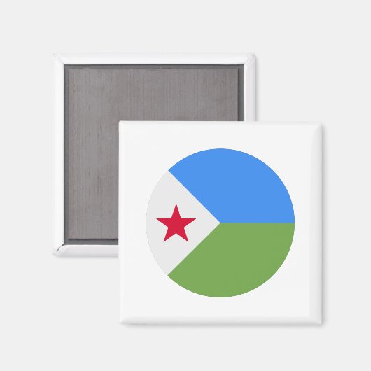 Djibouti Flag Magneet (Voorkant / Achterkant)