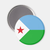 Djibouti Flag Magneet (Voorkant / Achterkant)