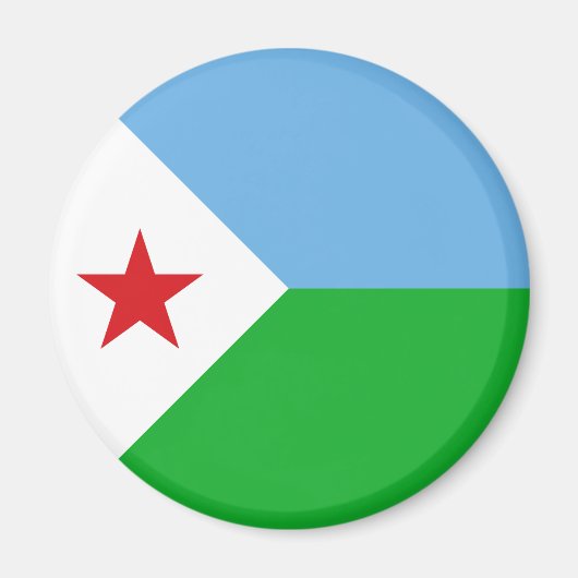 Djibouti Flag Magneet (Voorkant)