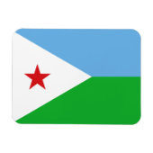 Djibouti Flag Magneet (Horizontaal)