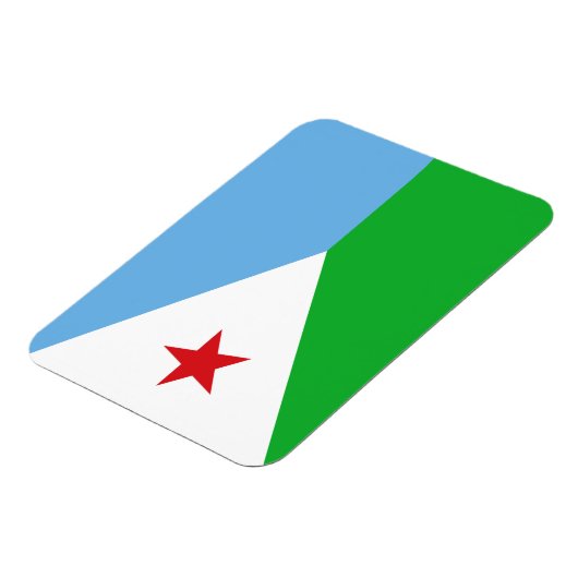 Djibouti Flag Magneet (Linkerzijde)