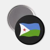 Djibouti Flag Magnet (Voorkant / Achterkant)
