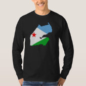 Djibouti Flag map DJ T-shirt (Voorkant)