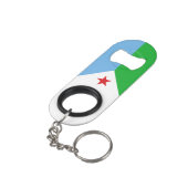 Djibouti Flag Mini Flessenopener (Achterkant Gekanteld)