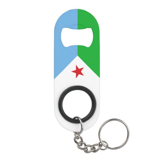 Djibouti Flag Mini Flessenopener (Achterkant)