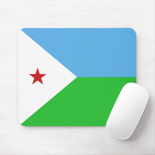 Djibouti Flag Mousepad Muismat (Met muis)