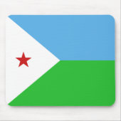 Djibouti Flag Mousepad Muismat (Voorkant)