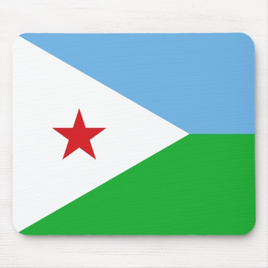 Djibouti Flag Muismat (Voorkant)