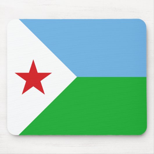 Djibouti Flag Muismat (Voorkant)
